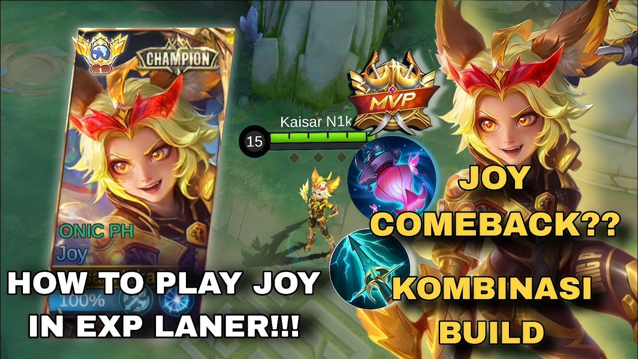 HOW TO PLAY JOY IN EXP LANER! | BEST BUILD JOY - MLBB