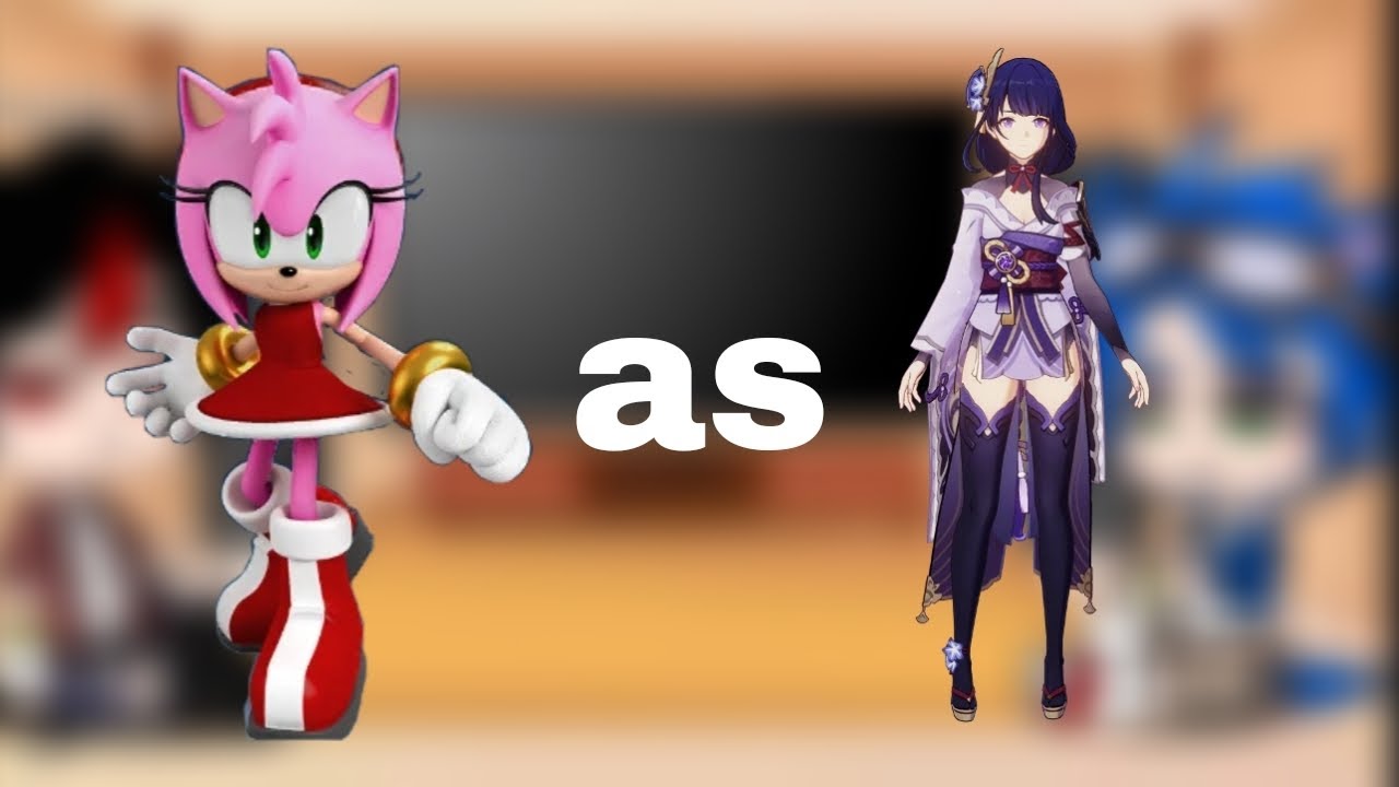 ♡Shadow and Sonic react to amy as |Raiden Shogun|Short|☆