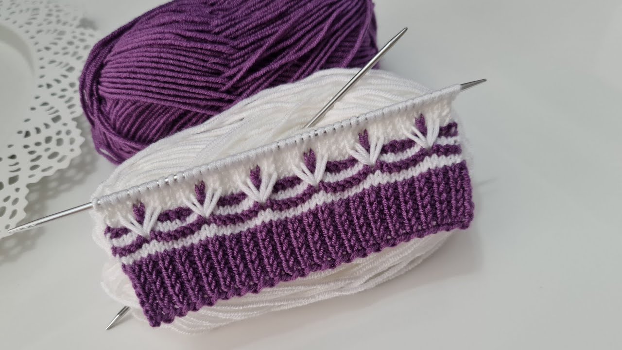 İki renkli muhteşem yelek hırka battaniye örgü modeli /knitting crochet
