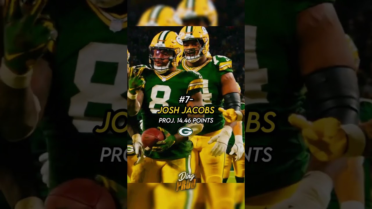 NFL running backs with the most projected fantasy points for week one #shorts #viral #edit