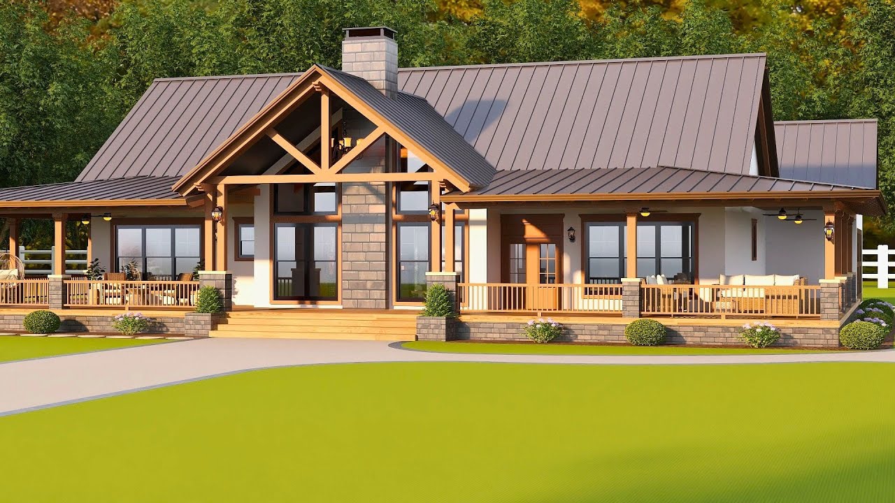 Stop Scrolling! This Barndominium with a Wraparound Porch Is a Masterpiece..ID #1045