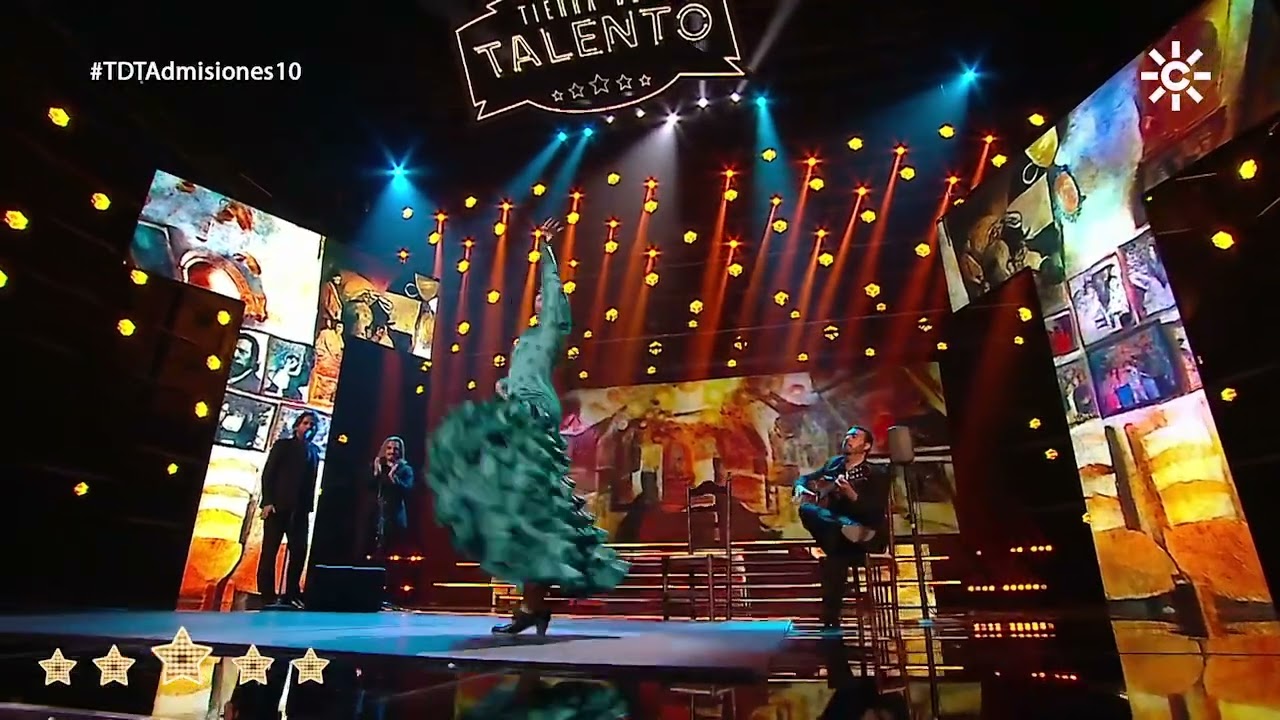 Lucía Benavides en tierra de talento, bailando Cantiñas de Pinini.
