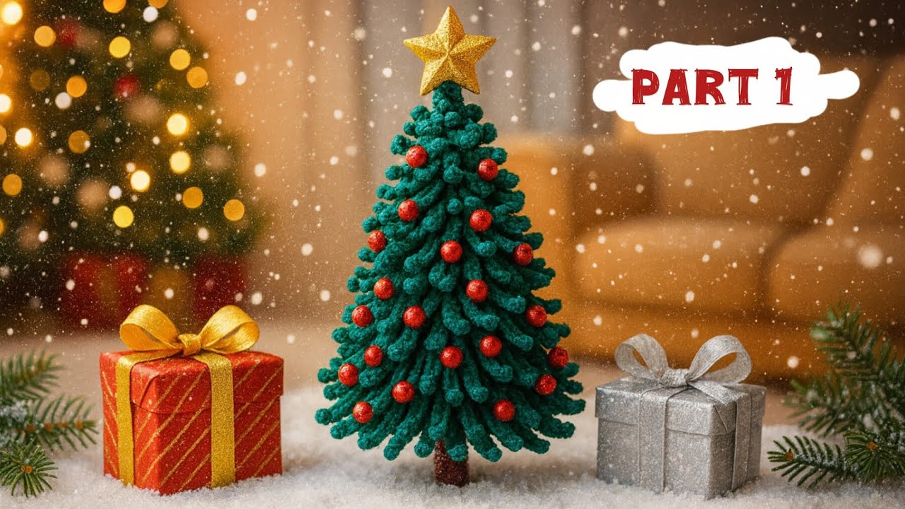 Crochet Christmas Tree Tutorial | Cute & Super Easy!🌲part1