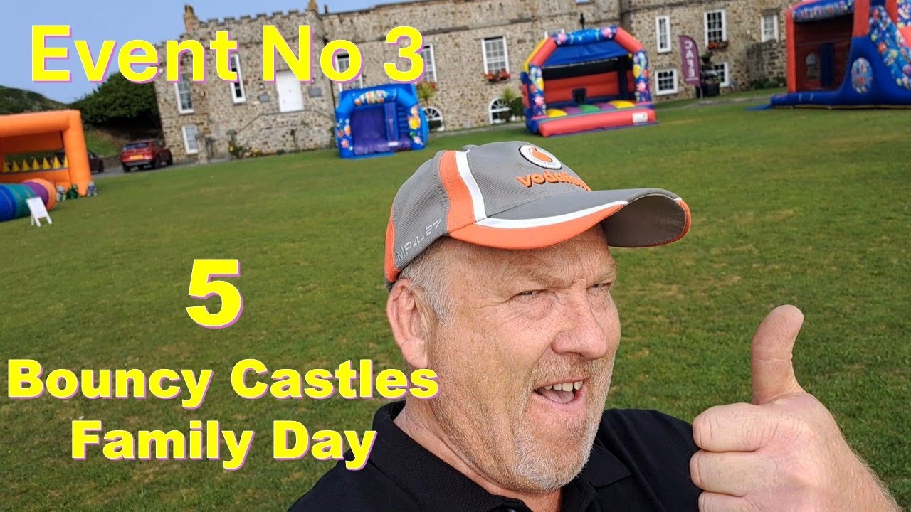 Bouncy Castle Fun Day in Bude-5 Inflatables 3rd Event! & the Grandchildren came to help