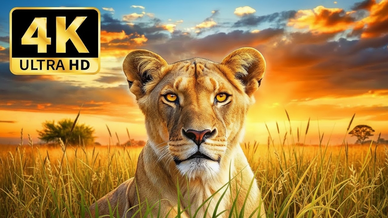 Relaxing Animal World Movies 4K 🌿 Amazing Animal Scenes with Soothing Relaxing Music & Calming Music