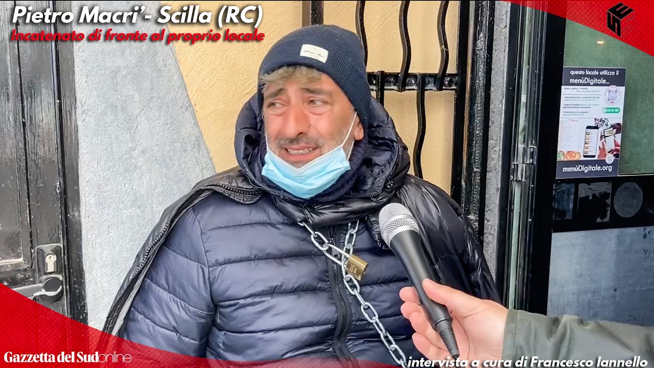 Scilla, Pietro Macrì si incatena e prosegue la sua battaglia: 