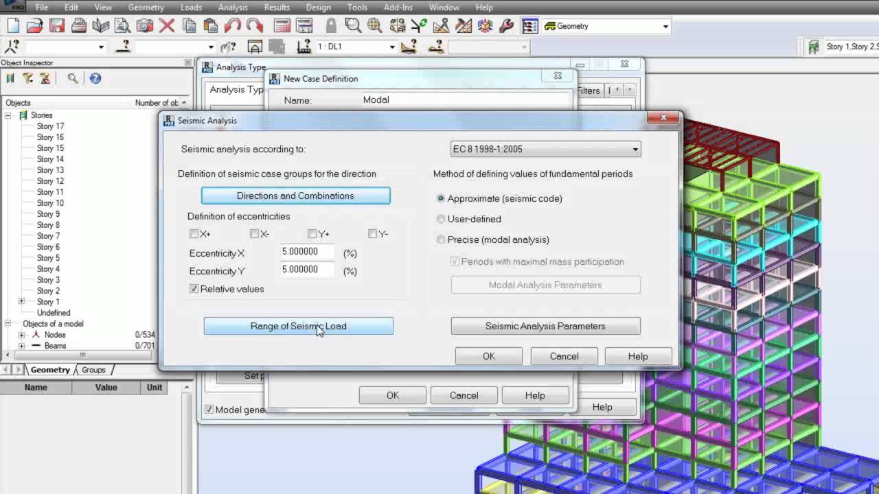 Seismic Analysis in autodesk robot