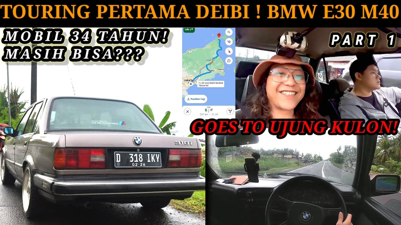 ПЕРВЫЙ ТУР DEIBI В УДЖУНГ-КУЛОН | ПУТЕШЕСТВИЕ НА СТАРОМ АВТОМОБИЛЕ, BMW E30 M40 | 34-ЛЕТНИЙ АВТОМ...