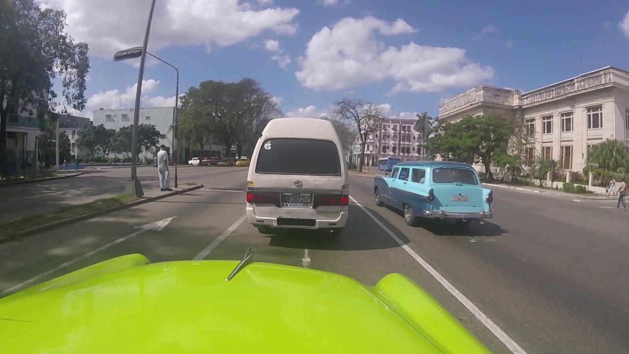 1 hour drive through Havana, Cuba 2018