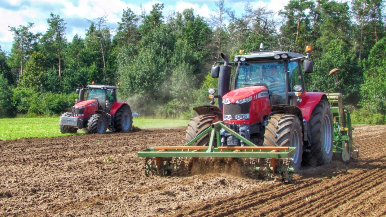 Orka & Siew Rzepaku 2021 | 3x Massey Ferguson Dyna VT 7726 7618 7495 ㋡ Sowing with Gospodar18 ㋡