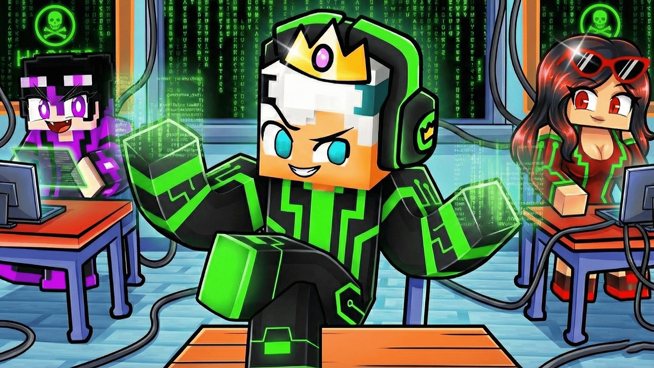 SOU O REI da ESCOLA HACKER do Minecraft