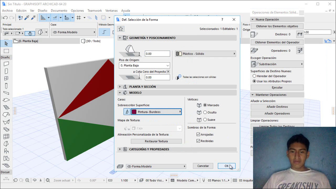 ARCHICAD Hacer muros con diferentes formas geometricas y colores