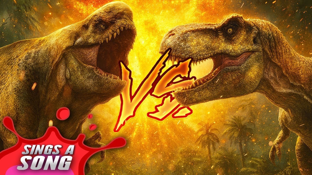D-Rex VS T-Rex Rap Battle (Jurassic World Rebirth Distortus Rex Fun Movie Parody)