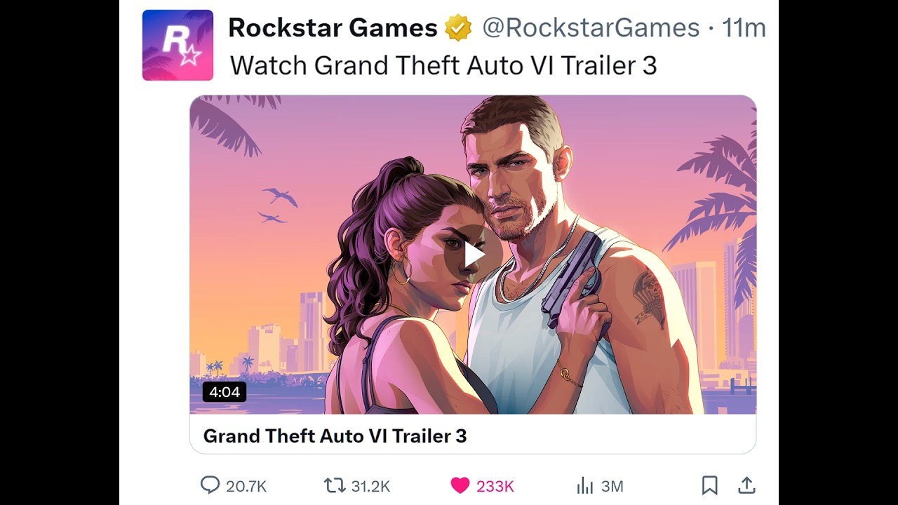 GTA 6 TRAILER 3 COUNTDOWN LIVE