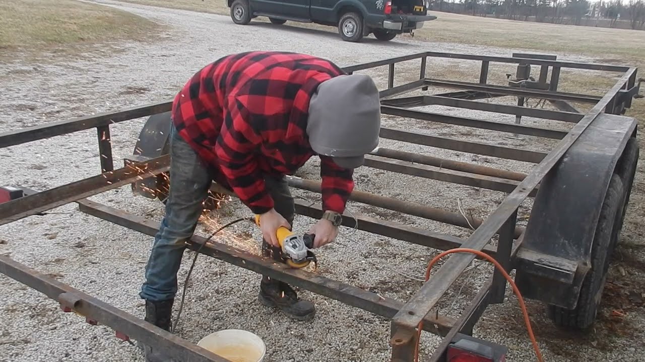 Fixing a landscape trailer with a bowed deck