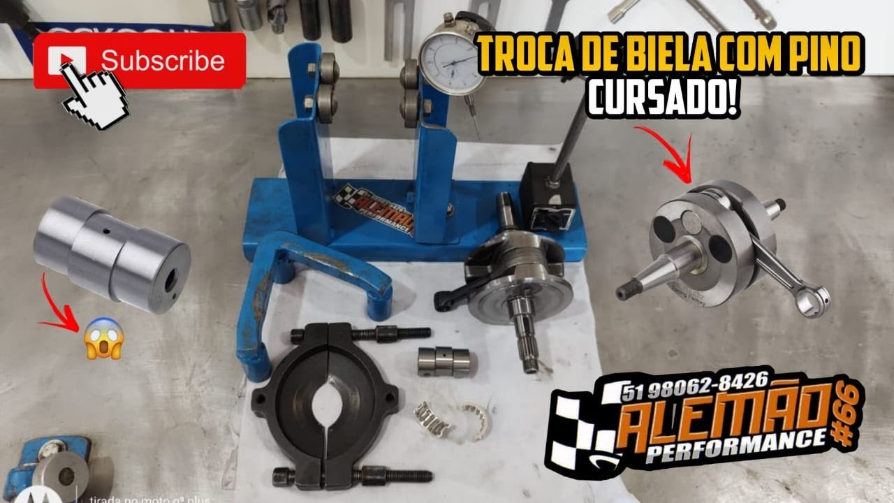COMO TROCAR BIELA DE MOTO COM PINO CURSADO??!!