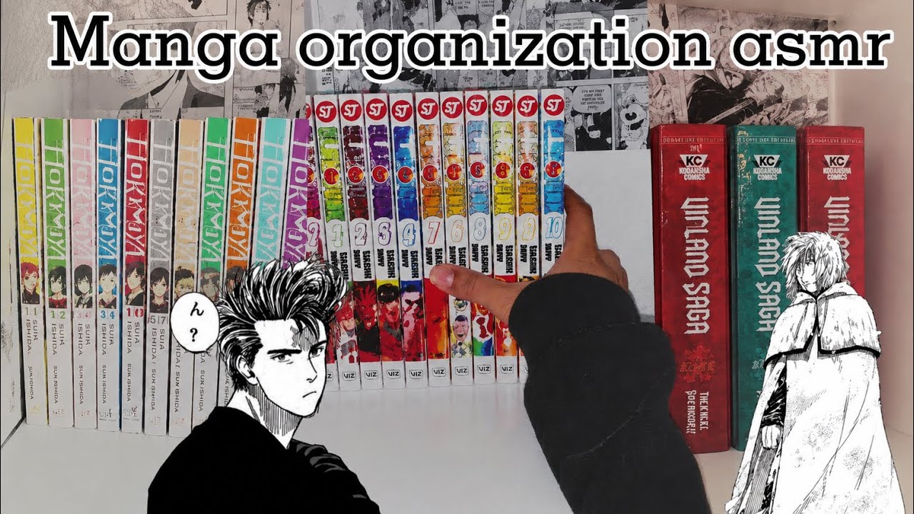 Manga organization asmr 🎎 // Setup //Manga collection tiktoks pt.1 📕📚