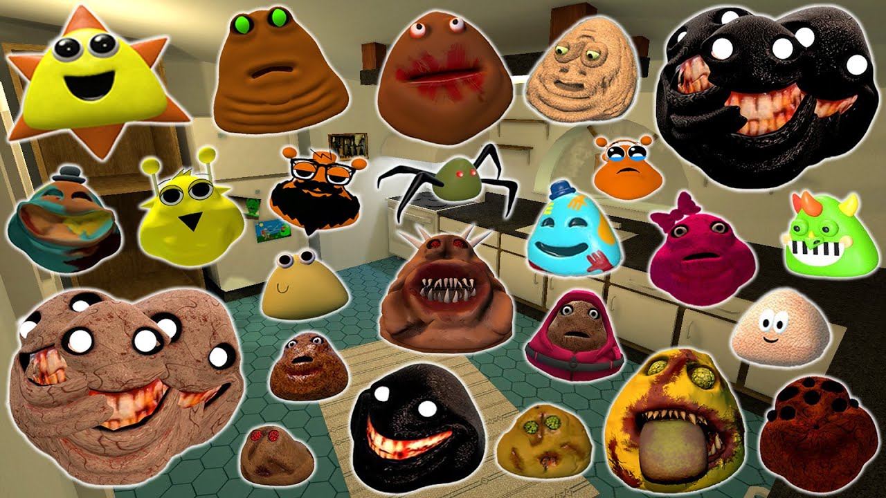 DESTROY ALL NEW 3D POU BOU'S REVENGE & ITALIAN BRAINROT FAMILY in BIG KITCHEN Garry's Mod