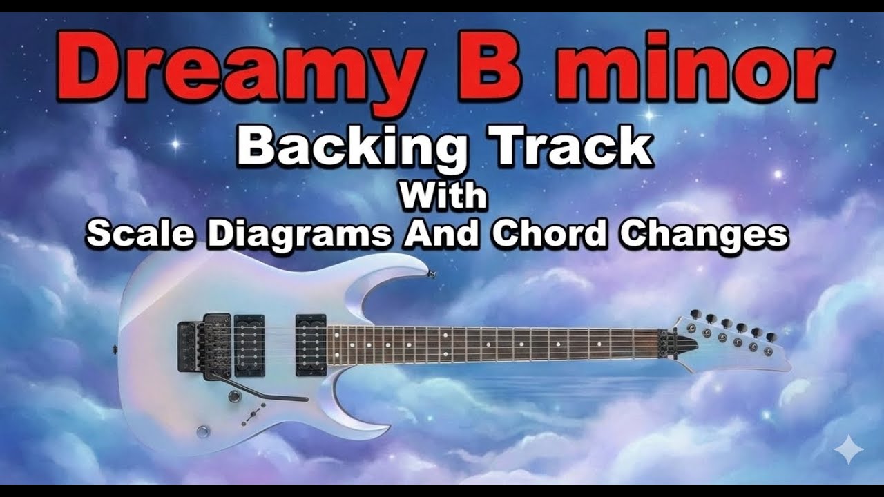 Dreamy Mellow Backing Track in B Minor – 77 BPM | Lead Guitar Jam