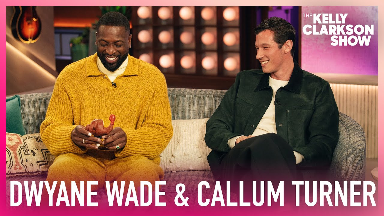 Callum Turner & Dwyane Wade Play With Street Sharks Action Figures