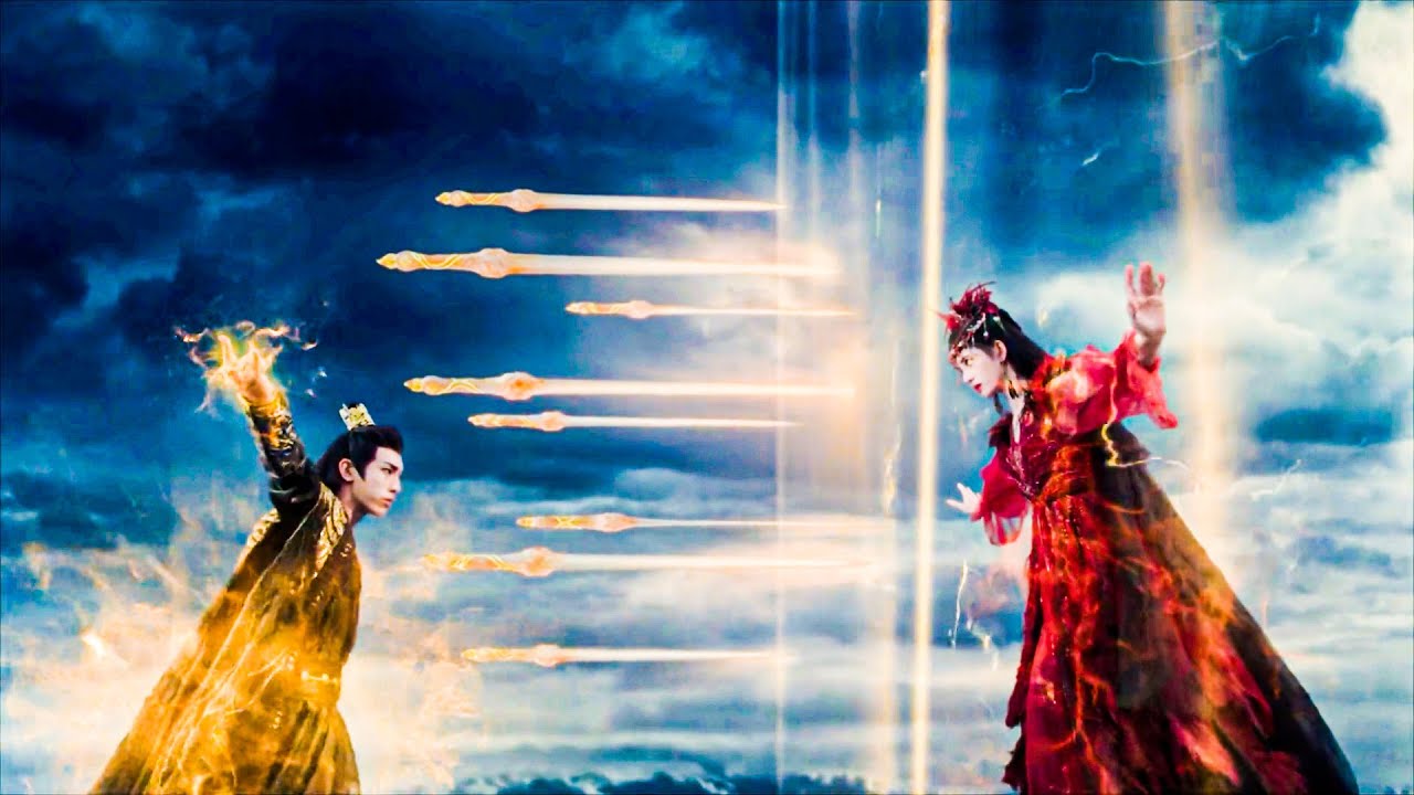 【神魔大戰】天帝神劍刺來，哪料少女化身鳳凰，花戎怒放瞬間反殺全場！#花戎 #鞠婧祎 💖#郭俊辰