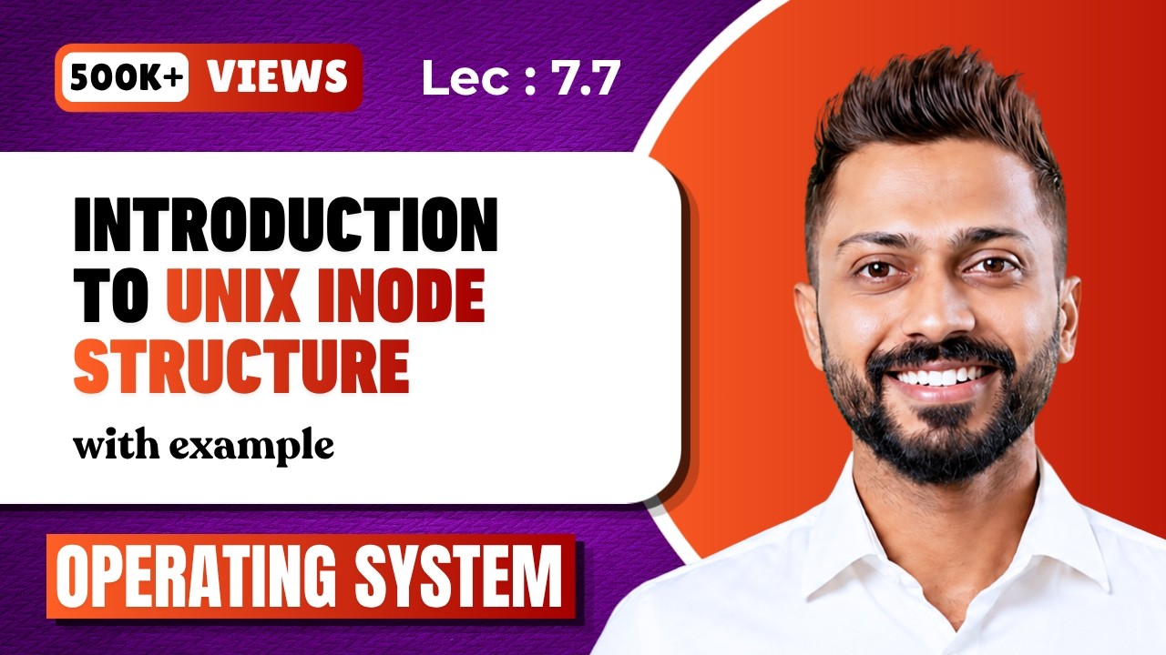 L-7.7: Unix Inode Structure with Numerical Example | OS