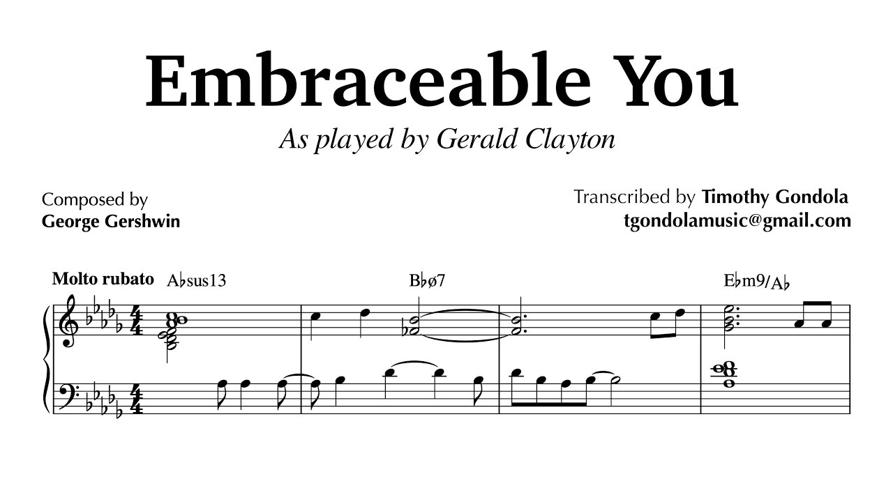 Gerald Clayton plays Embraceable You