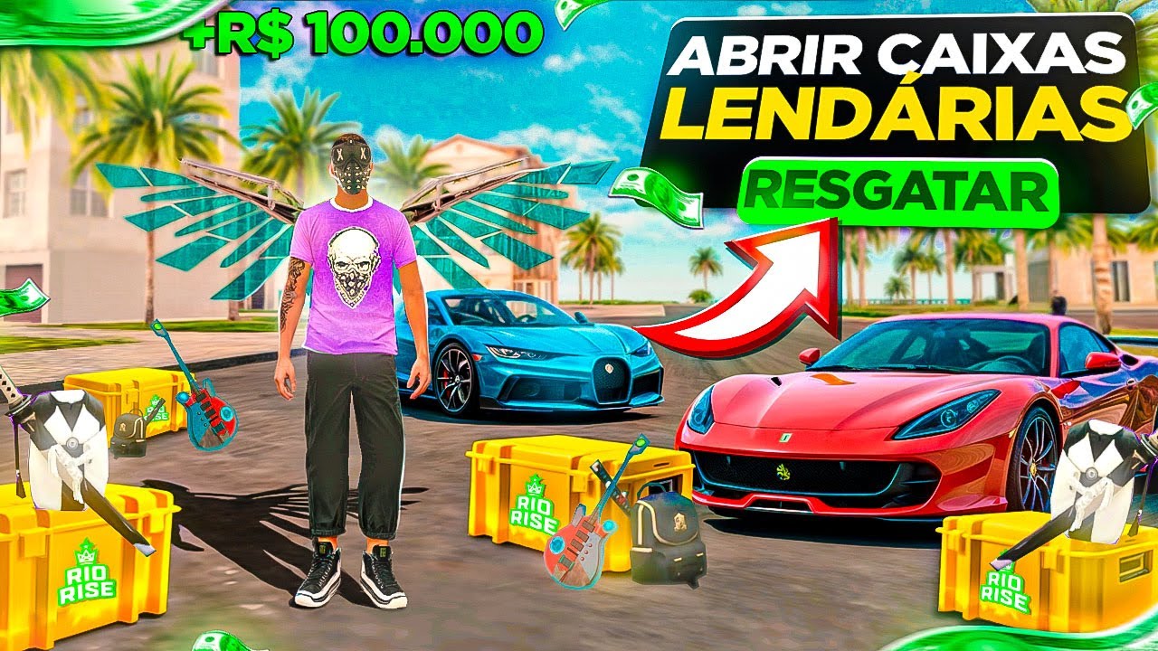 ABRINDO CAIXAS! GANHEI MUITOS ITENS E DINHEIRO NO RIO RISE