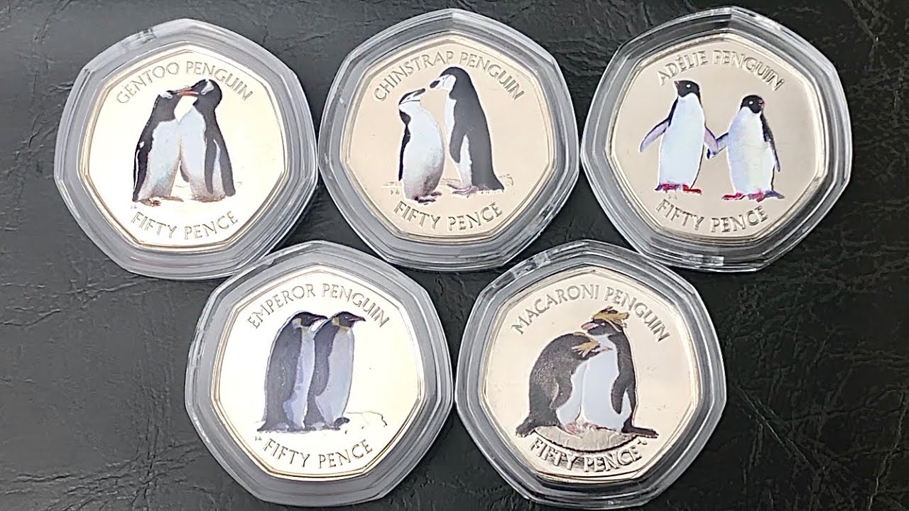 Only 4000 Issued! Rare Penguin 50p Coin Set From 2019 || British Antarctic Territory || Pobjoy Mint