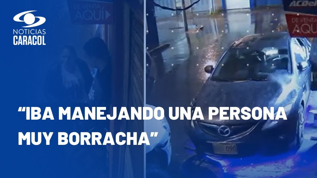 Carro los embistió y se salvaron de milagro: impresionante accidente en Bogotá