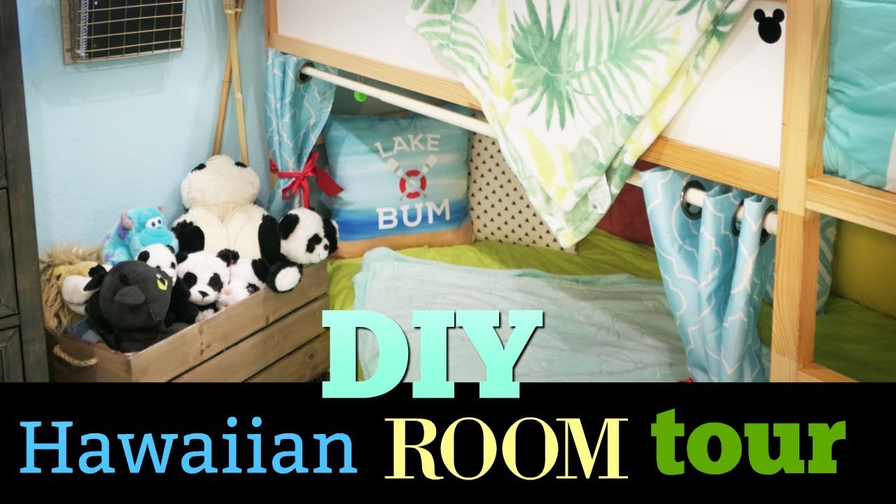 HAWAIIAN Lilo And Stitch DIY room Tour Under $400
