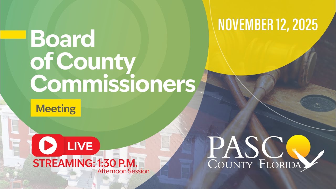 12.9.25 Pasco Board of County Commissioners Meeting (Afternoon Session)