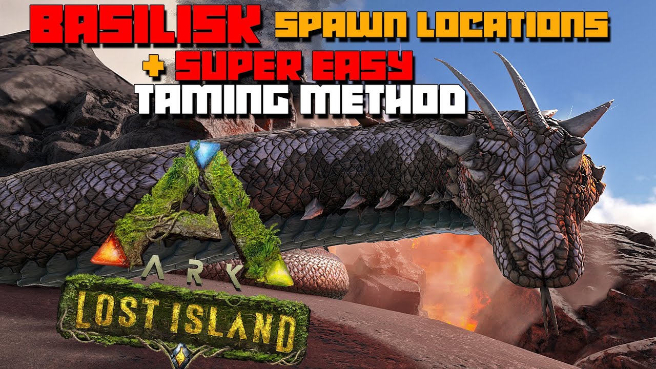 ARK: Lost Island | BEST Basilisk Spawn Locations & Super EASY Way To Tame!