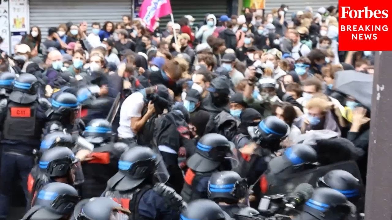 CHAOS: Police Clash With Protestors In Paris, France, After President Emmanuel Macron Names New PM