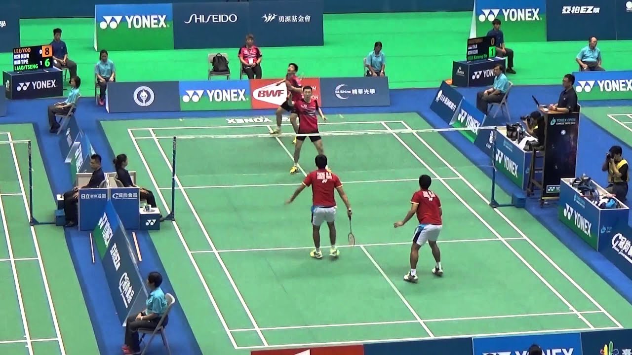 20150716TAIPEI OPEN MDLee Yong Dae 李龍大+Yoo Yeon Seong 柳延星(韓)vs廖敏竣+曾敏豪(台)1-2