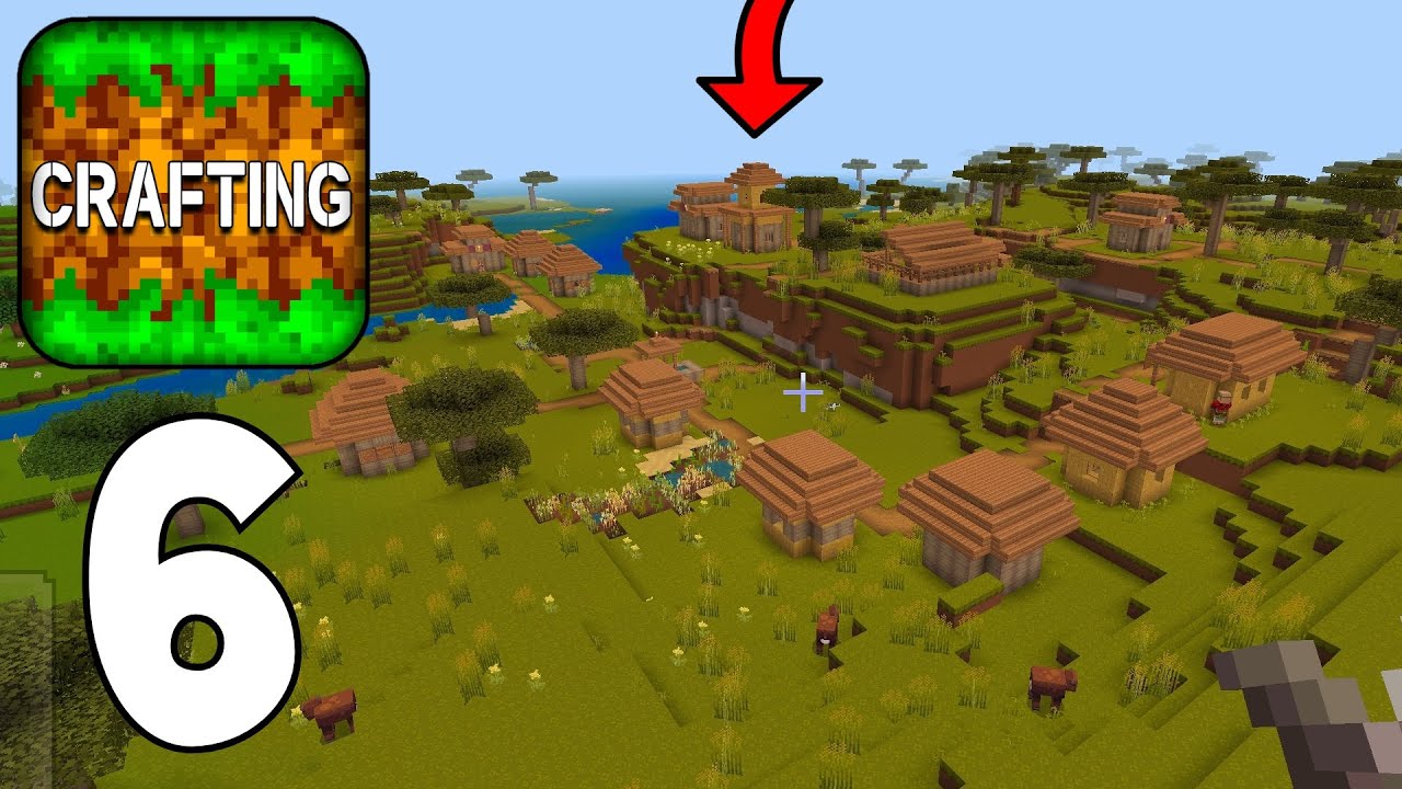 Crafting and Building - Survival Gameplay part 6 (FINDING A NEW VILLAGE AND MAKING A FOOD FARM!)