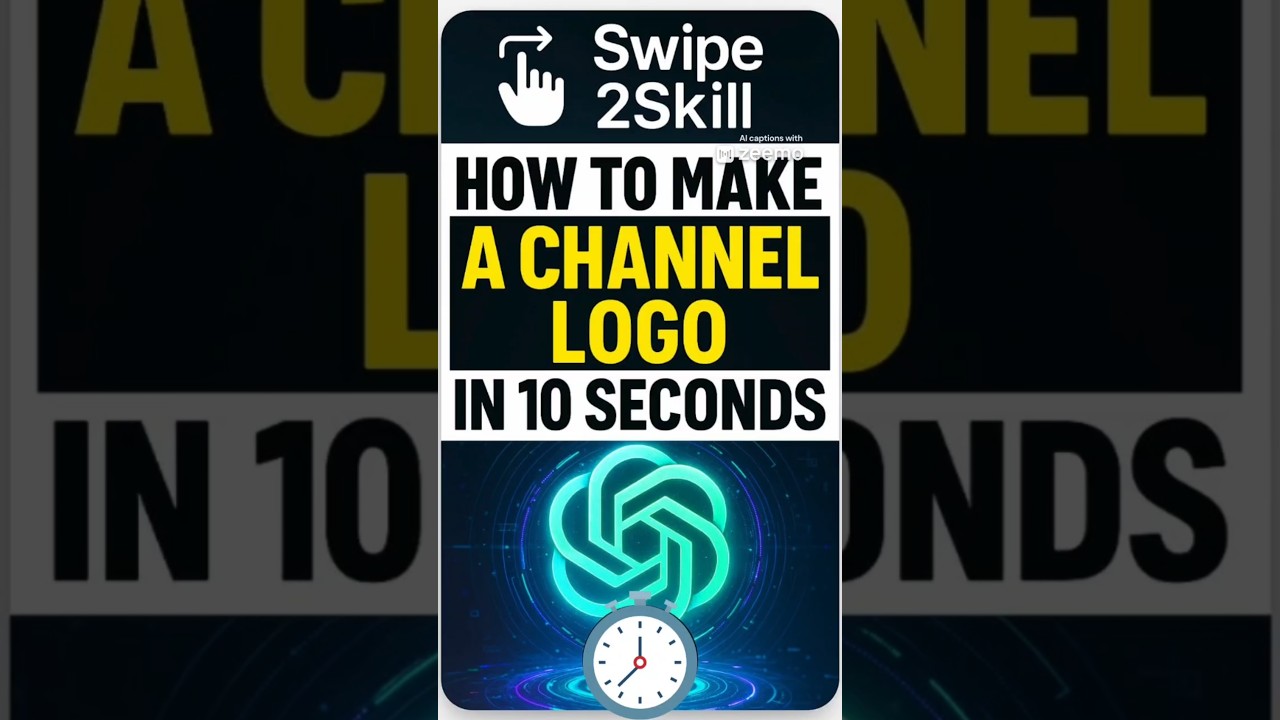 how to make a youtube channel logo in just 30 seconds by using chatgpt.