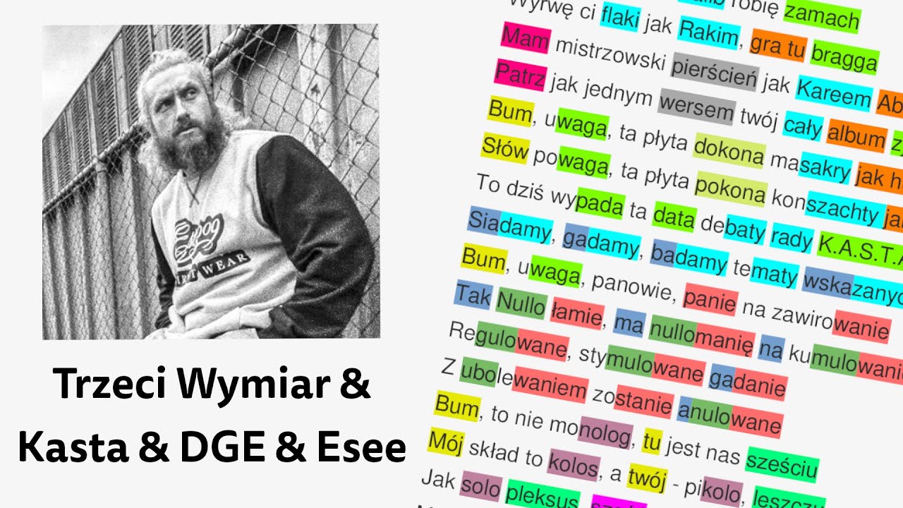 Waldemar Kasta & Nullo & Esee & Szad & DGE & Pores (Trzeci Wymiar) - Wuuuf (6 Styli) | Rym za rymem