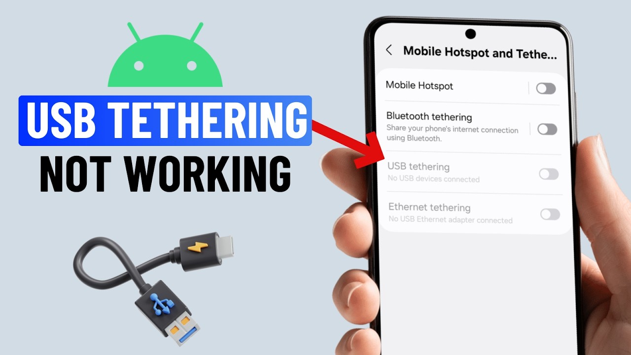 [FIXED] USB Tethering Not Working on Android Only Charging (in 1 Minute)
