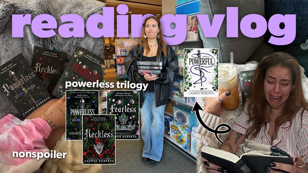 Reading a very hyped up booktok series 🦋✨🥀 *the Powerless Trilogy vlog*