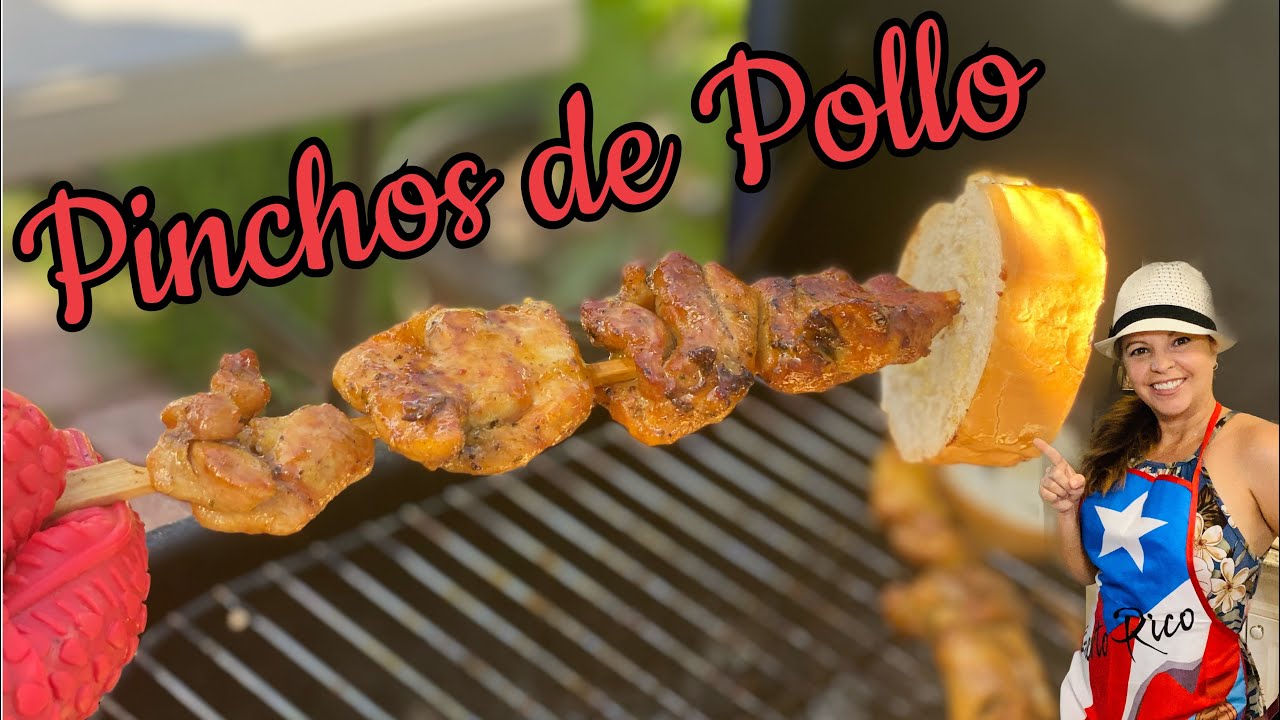 Pinchos de Pollo a lo Boricua / Puerto Rican Pinchos / Brochetas de Pollo / Chicken Kabobs/