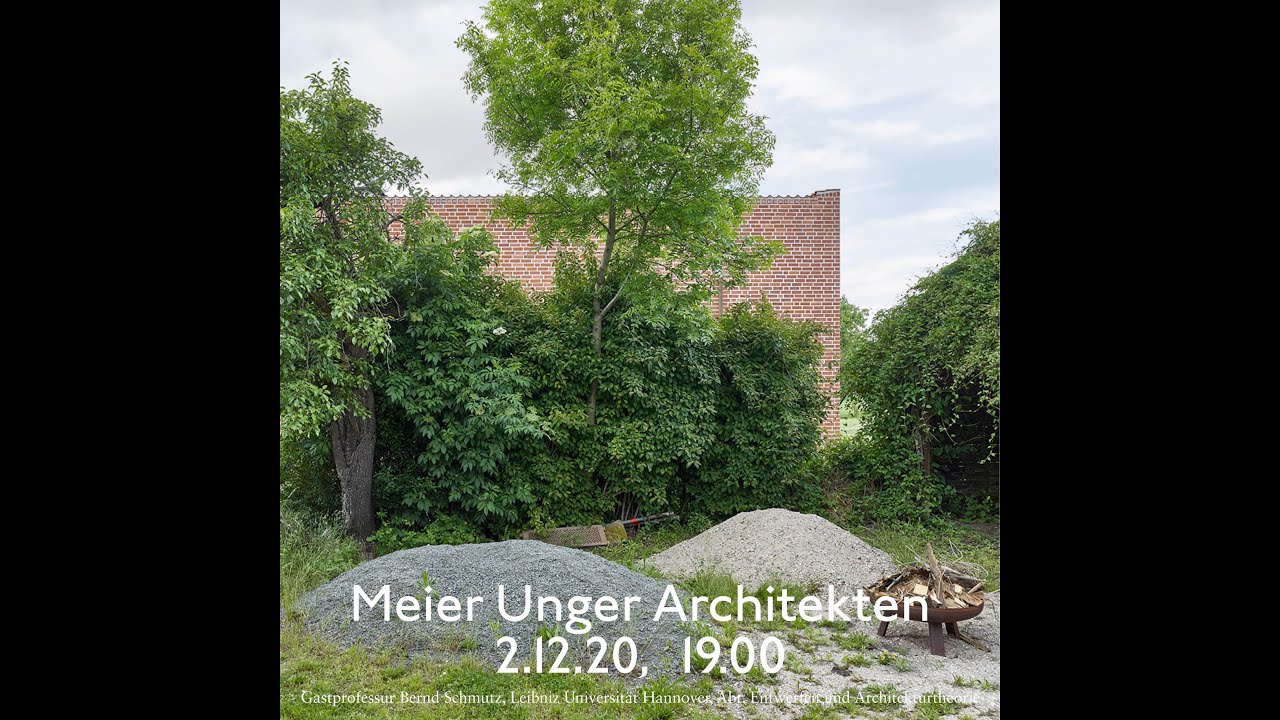 Meier Unger Architekten - Public Online Lecture on Dec. 2nd