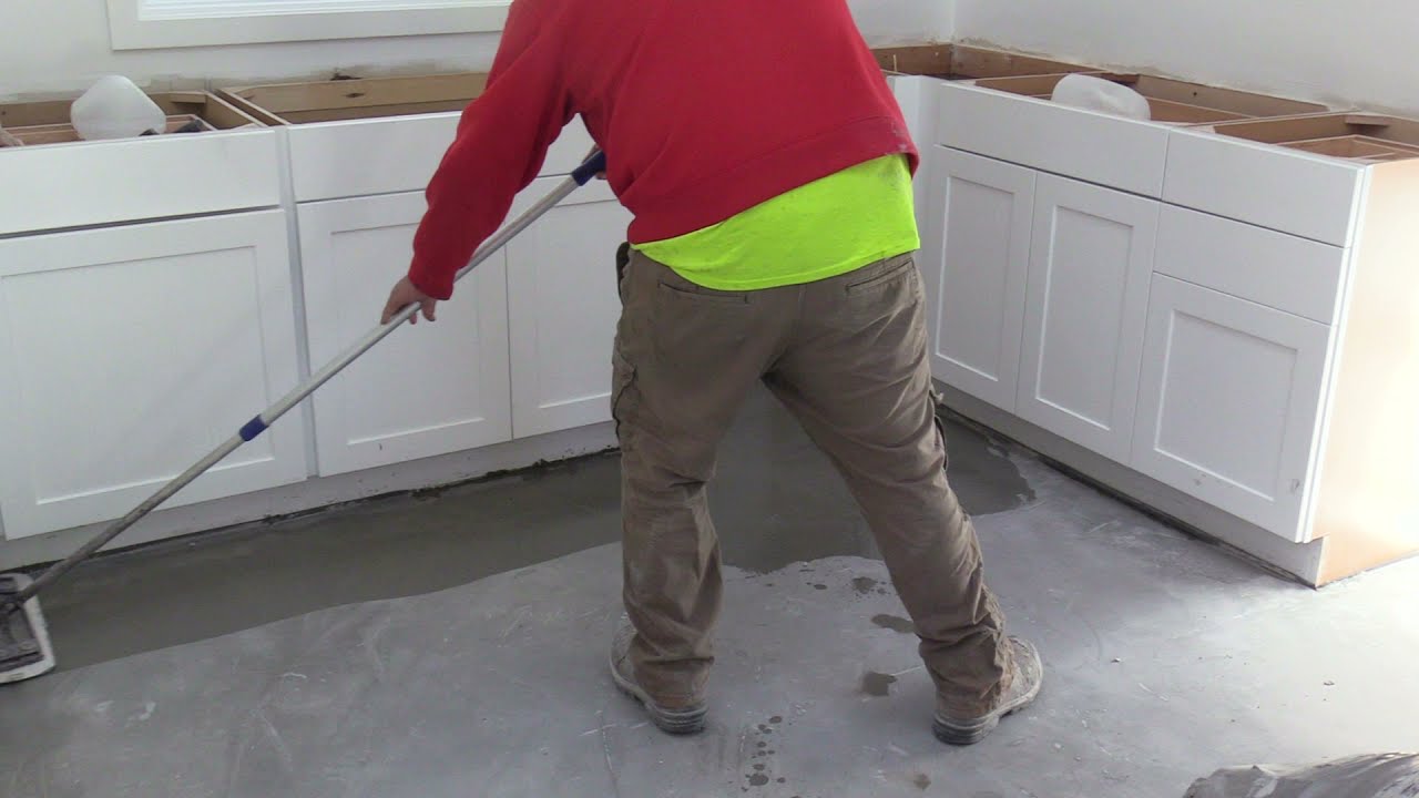 Kitchen Concrete Overlay & Polishing (200 Grit)