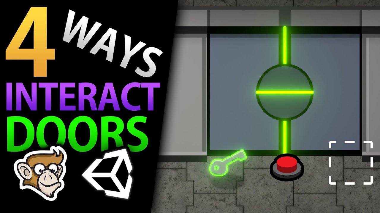 4 Ways to Interact with Doors in Unity! (Key, Button, Auto, Pressure)