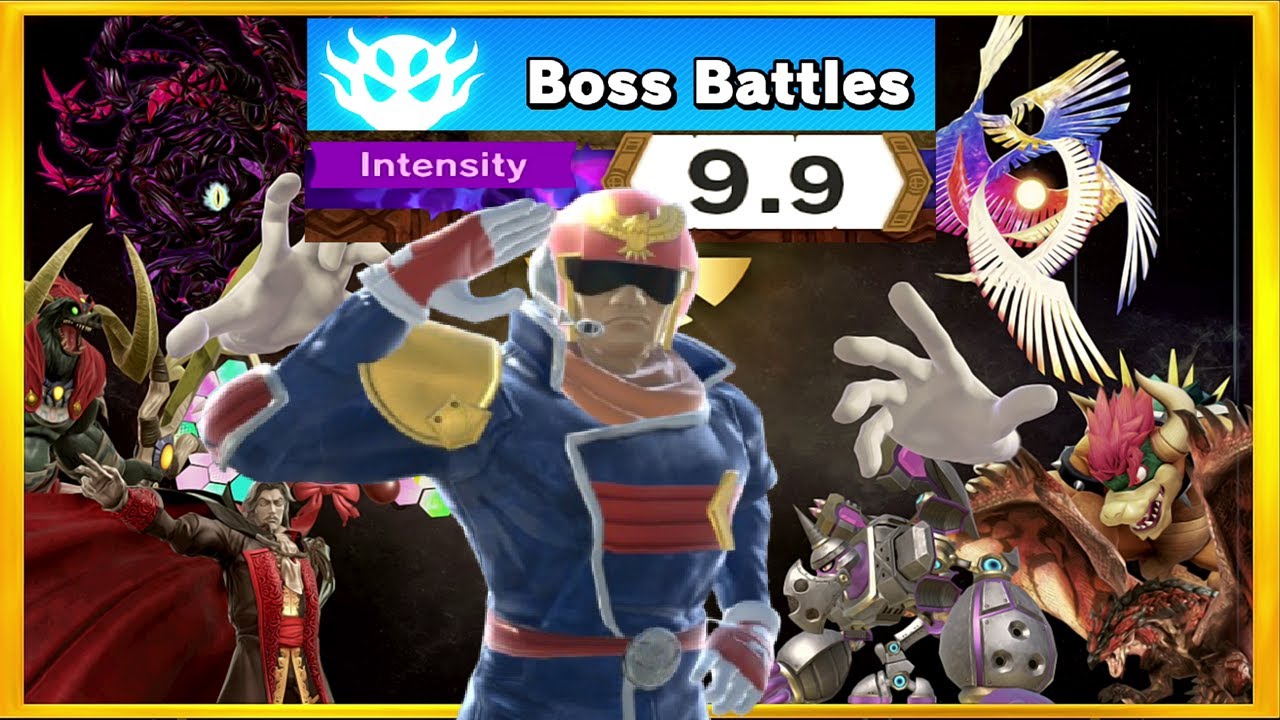 Super Smash Bros. Ultimate - Boss Battles with Captain Falcon (All Stages 9.9)