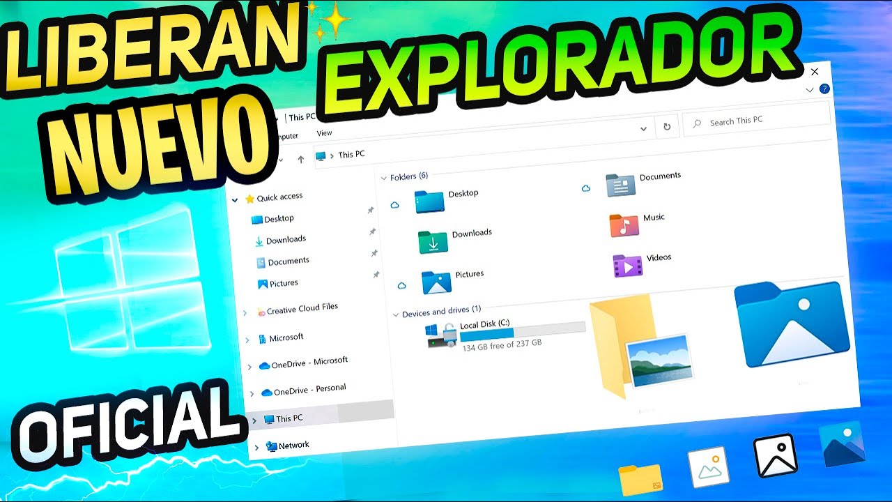 LIBERAN😍 Nuevo EXPLORADOR e ICONOS en Windows 10 2021 / La NUEVA INTERFAZ OFICIAL!