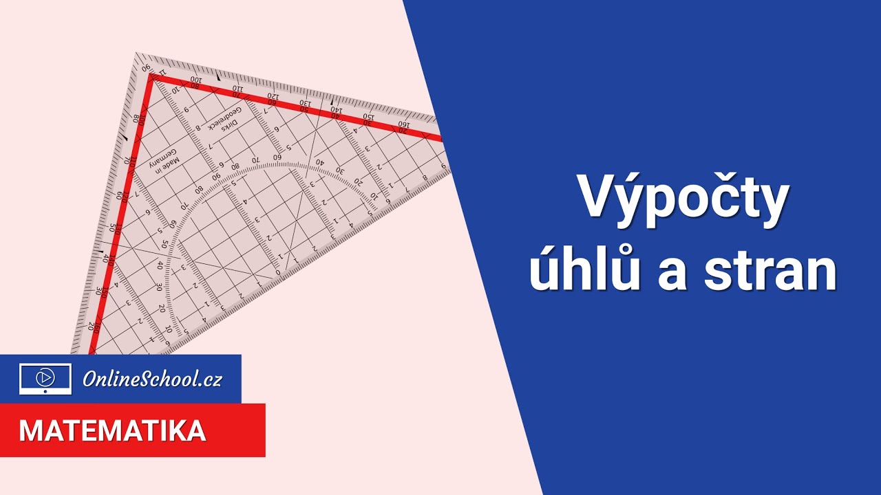 Výpočty úhlů a stran v pravoúhlém trojúhelníku | 2/22 Goniometrie | Matematika | Onlineschool.cz