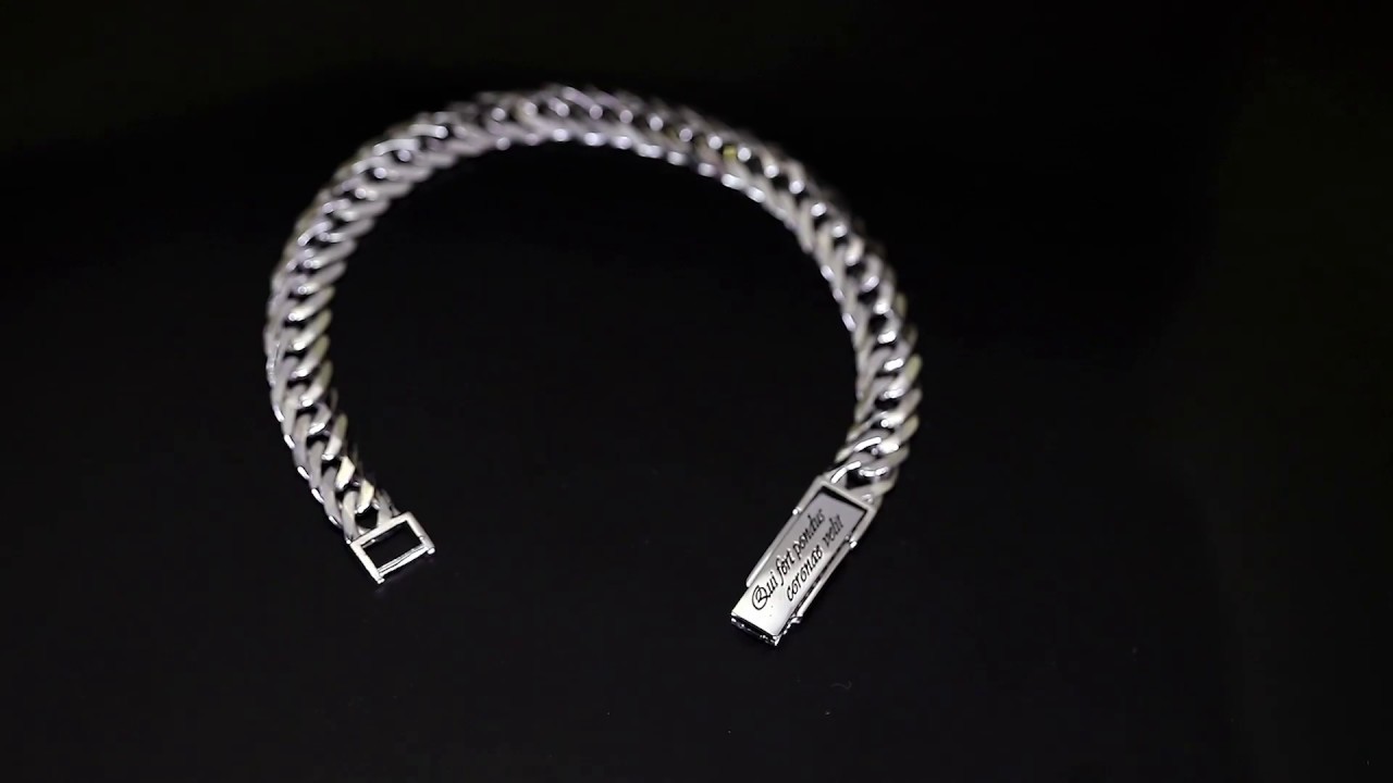 Mens' Platinum Bracelet - Dual 015 Curb Chain width 10mm Part03 | Enzo Jewelry