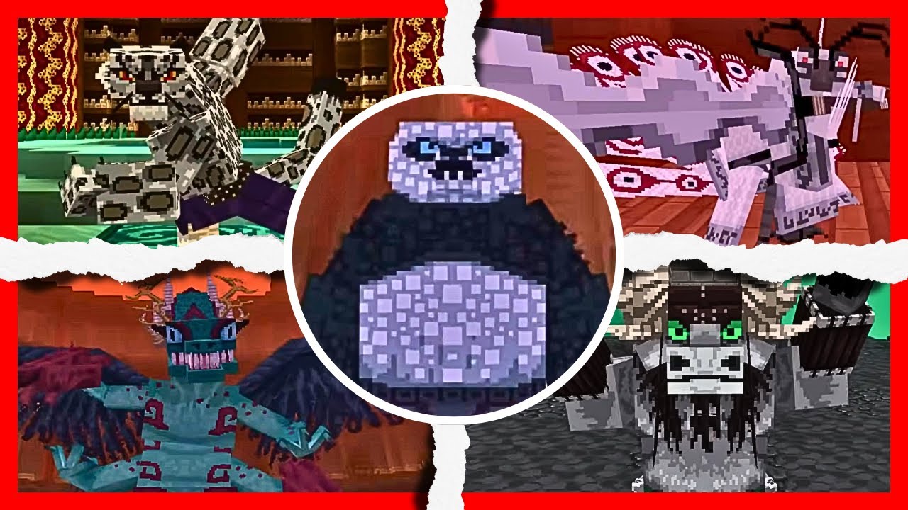 Kung Fu Panda - ALL BOSSES Minecraft DLC