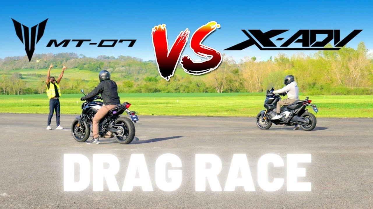 Yamaha MT-07 A2 vs Honda X-ADV : DRAG RACE | 4K